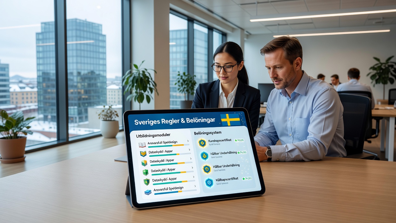 Swedish regulatory officials reviewing app development guidelines for educational content integration
